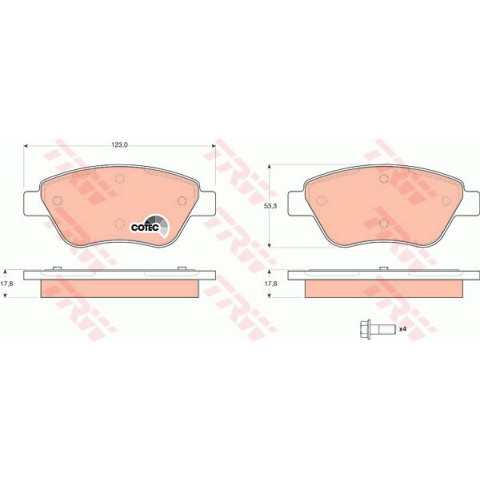 ÖN BALATA ALBEA-PALIO-STILO-SIENA DOBLO 1.3 1.9 IDEA CORSA 1.3 07=> (fişsiz)